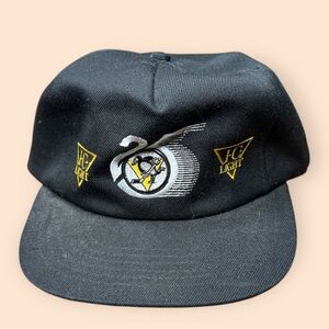 Vintage Pittsburgh Penguins 1990s SnapBack Hat 25th Anniversary IC Light Vtg